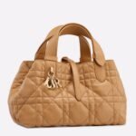 Dior Toujours Small Bag Fake in Tan Macrocannage Calfskin