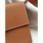 Brown perfect fake Hermes Clic wallet with strap - Image 2