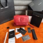 Fake Saint Laurent Niki Baby Chain Bag Red - Image 3