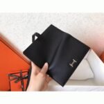 Black Epsom Copy Designer Hermes Bearn Wallet - Image 3
