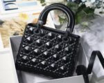 Dior Lady Dior Medium Bag Imitation in Black - Image 4