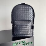 Fake Bottega Veneta Small Backpack Dark Blue - Image 2
