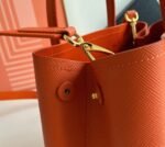Orange Prada Double Mini Bag Knockoff - Image 10