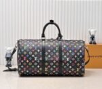LV X TM Multicolored Keepall Bandouliere 50 In Black - Image 2
