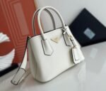 White Prada Double Mini Bag Replica - Image 5