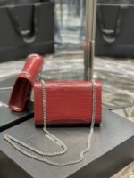 KATE SMALL CHAIN BAG IN GRAIN DE POUDRE EMBOSSED LEATHER - Image 3