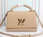 Louis Vuitton Twist One Handle MM Handbag In Beige