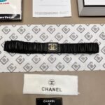 Lambskin Ruched CC Belt - Image 6