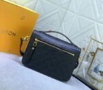 LV Monogram Empreinte Leather Metis In Black M41487 - Image 3