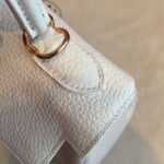 White Clemence Imitation Hermes Kelly Retourne 28cm Chic Tote - Image 8