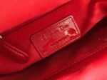 Dior Lady Dior Mini Chain Bag Knockoff with Chain in Red - Image 3