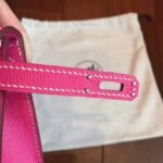 Rose Red Epsom Copy Faux Hermes Kelly 20cm Handbag - Image 4