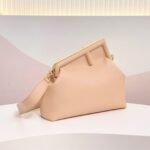 Top Quality Fake Fendi First Medium Bag In Powder Pink Nappa Leather - Image 2