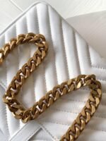 Replica Saint Laurent College Medium Chain Bag White - Image 2