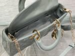 Dior Lady D-Joy Medium Bag Fake in Grey Patent Cannage Calfskin - Image 6