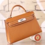 Brown Epsom Knockoff Hermes Kelly 20CM Elegant Handbag