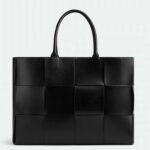 Fake Bottega Veneta Large Arco Tote Bag Black