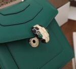Fake Bvlgari Serpenti Forever Small Bag Green Calfskin - Image 9