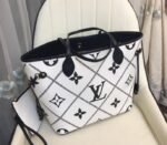 Louis Vuitton Spring 2022 Monogram Empreinte Neverfull MM Tote In Cream - Image 4