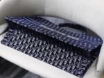 Dior Large Book Tote Bag Replica in Blue Oblique Embroidered Velvet - Image 3