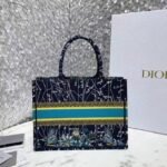 Dior Medium Book Tote Bag Imitation in Blue Dior Constellation Embroidery - Image 8