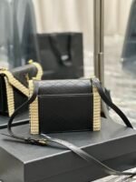 GABY MINI SATCHEL IN QUILTED SUEDE AND SHEARLING - Image 6