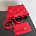 Top Quality Fake Bottega Veneta Cabat Mini Bag In Red Intrecciato Lambskin - Image 2