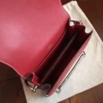 Red designer replica Hermes Mini Sac Roulis handbag - Image 8