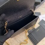 UPTOWN CHAIN WALLET IN CROCODILE-EMBOSSED SHINY LEATHER - Image 8