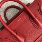 Celine Nano Luggage Tote Bag Fake in Red - Image 6