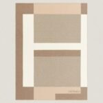 Best replica Hermes H Riviera blanket in beige wool and cashmere - Image 11