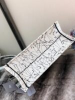 Dior Large Book Tote Bag Replica in Latte Zodiac Embroidery - Image 8