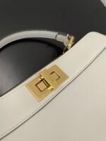 Top Quality Replica Fendi Peekaboo ISeeU Small Bag In White Calfskin - Image 2