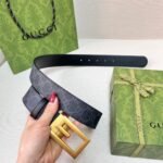 Square G reversible leather belt - Image 8