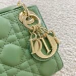 Dior Lady Dior Micro Bag Knockoff in Mint Cannage Lambskin - Image 2