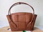 Top Quality Fake Bottega Veneta Arco Small Bag In Caramel Intrecciato Calfskin - Image 2
