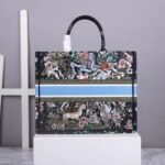 Dior Large Book Tote Bag Fake in Blue D-Constellation Embroidery - Image 9