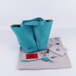 Turquoise replica Hermes Picotin Lock handbag - Image 2
