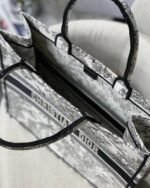 Dior Large Book Tote Bag Replica in Blue Toile de Jouy Flowers Embroidery - Image 7