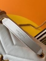 Replica Saint Laurent LouLou Small Chain Bag White - Image 2