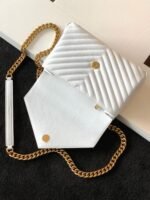 Replica Saint Laurent College Medium Chain Bag White - Image 9