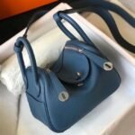 Replica Hermes Lindy Mini handbag in blue agate