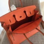 Orange Hermes Birkin 30cm Classic Replica Purse - Image 3