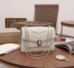 Replica Bvlgari Serpenti Forever Medium Shoulder Bag White Calfskin - Image 2