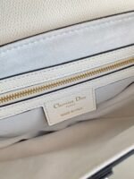 Dior Saddle Bag with Strap Replica in White Grained Calfskin - Image 6