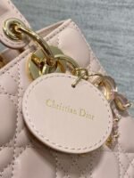 Dior Small Lady Dior Bag Fake in Pink - Image 7