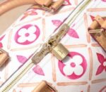 LV By The Pool Monogram Tiles Canvas Keepall 45 In Coral - Image 7