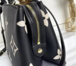 Louis Vuitton Bicolor Monogram Empreinte Leather Petit Palais Handbag In Black And Beige - Image 8