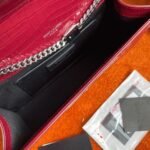 Fake Saint Laurent Kate Medium Tassel Bag Red Crocodile-embossed Leather - Image 9