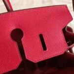 Premium Red Fake Hermes Birkin 30cm High Quality Handbag - Image 8